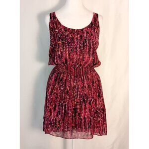 Aqua Bloomingdale’s Exclusive A-Line Tank Dress M Smocked Waist Lined Black